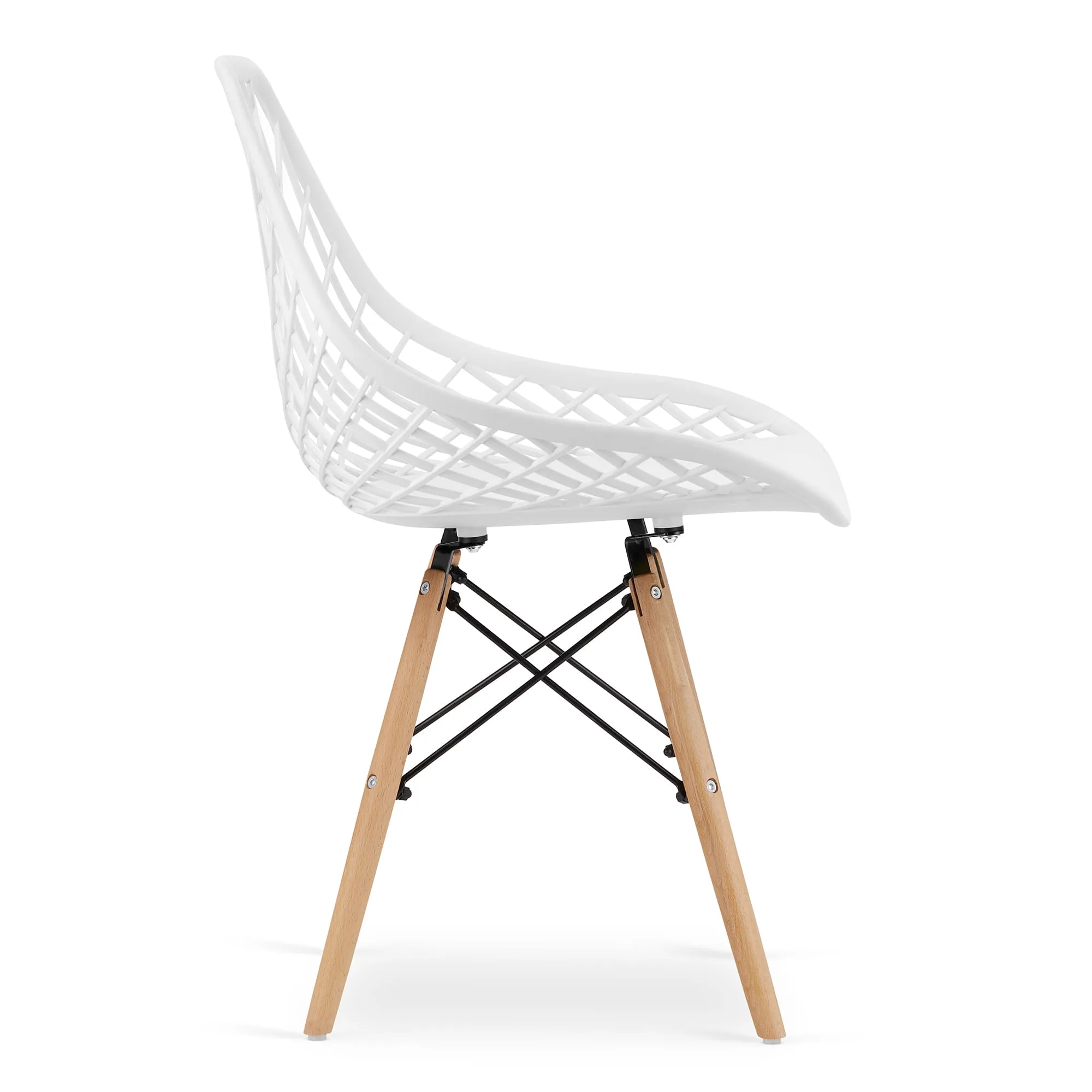 Krzesło SAKAI białe nogi naturalne