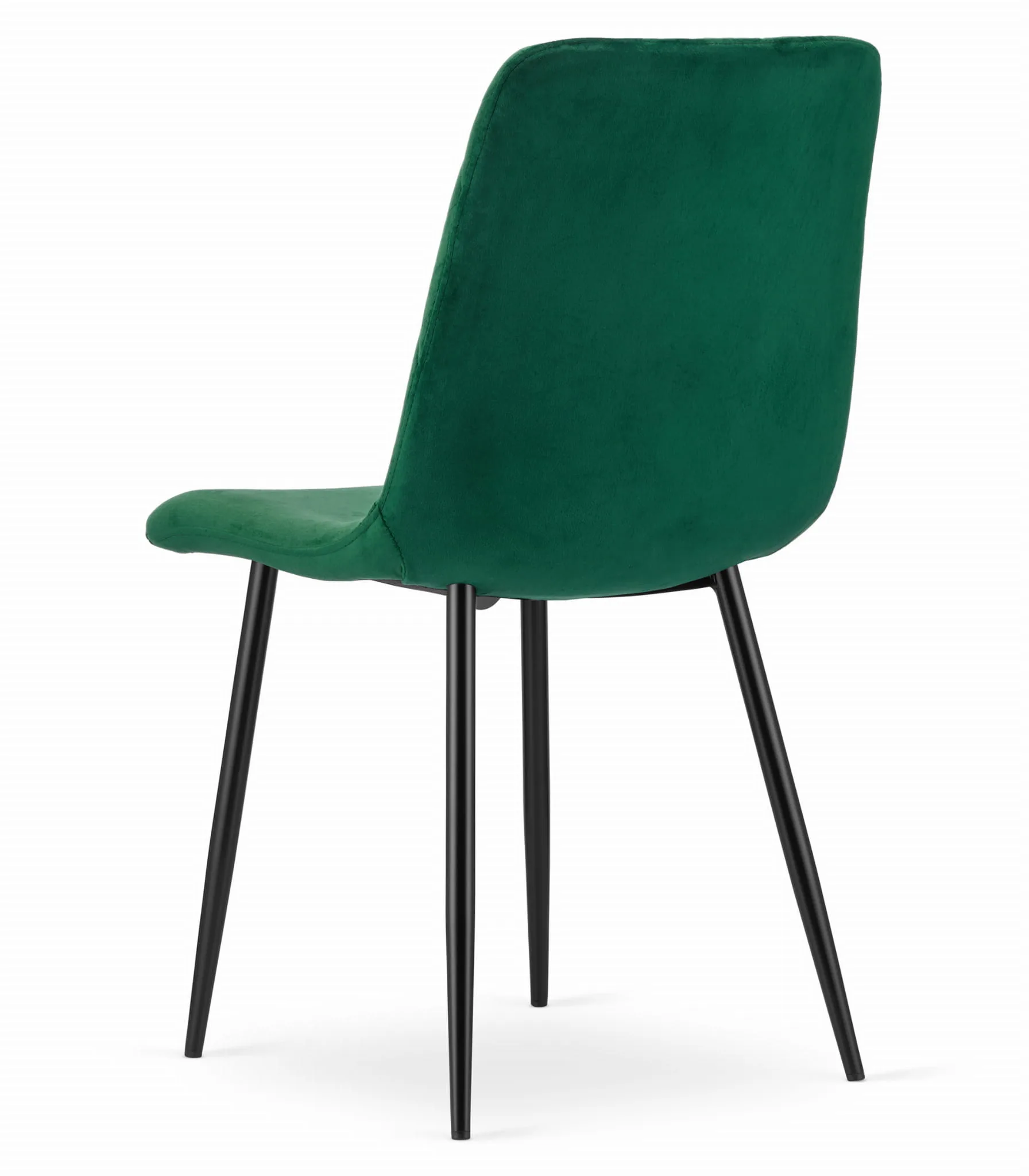 Krzesło TURIN aksamit ciemna zieleń nogi czarne