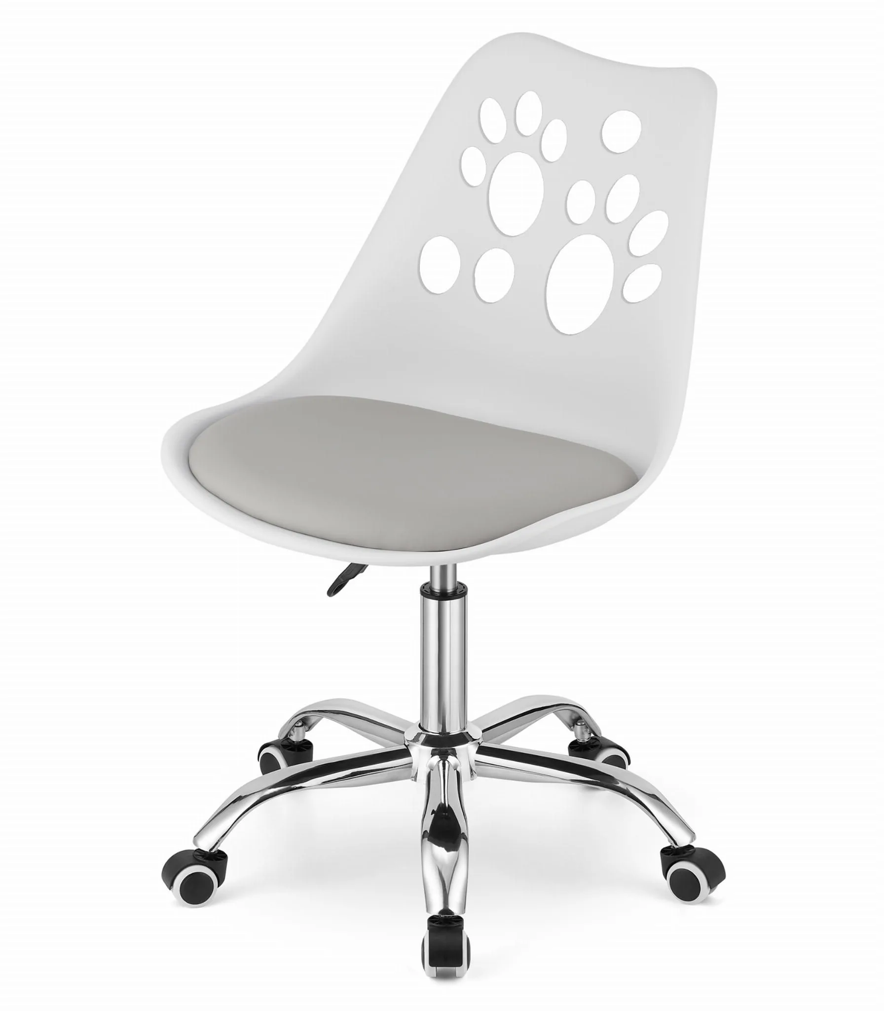 Krzesło obrotowe PRINT białoszare