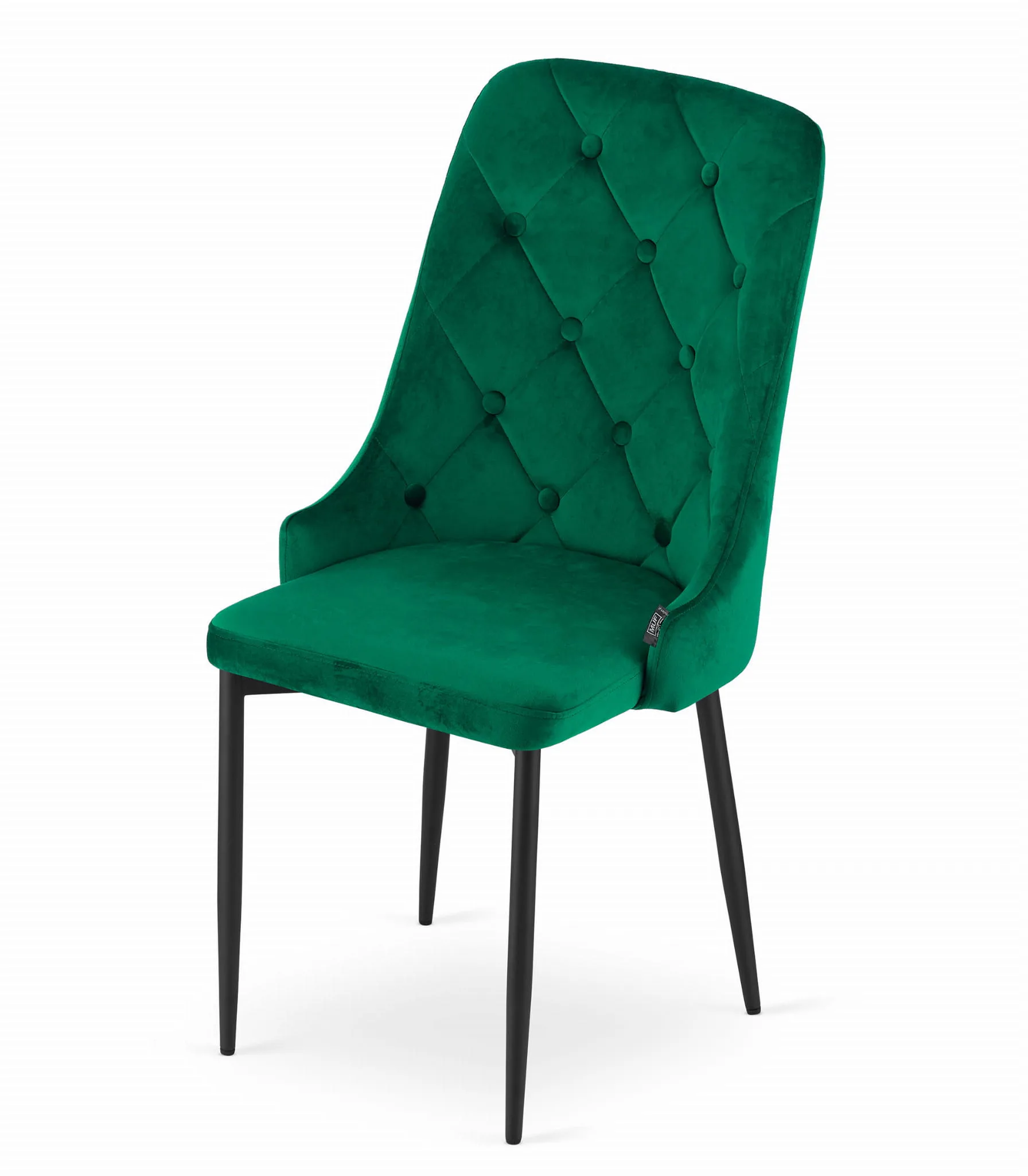 Krzesło CAPRI aksamit ciemna zieleń