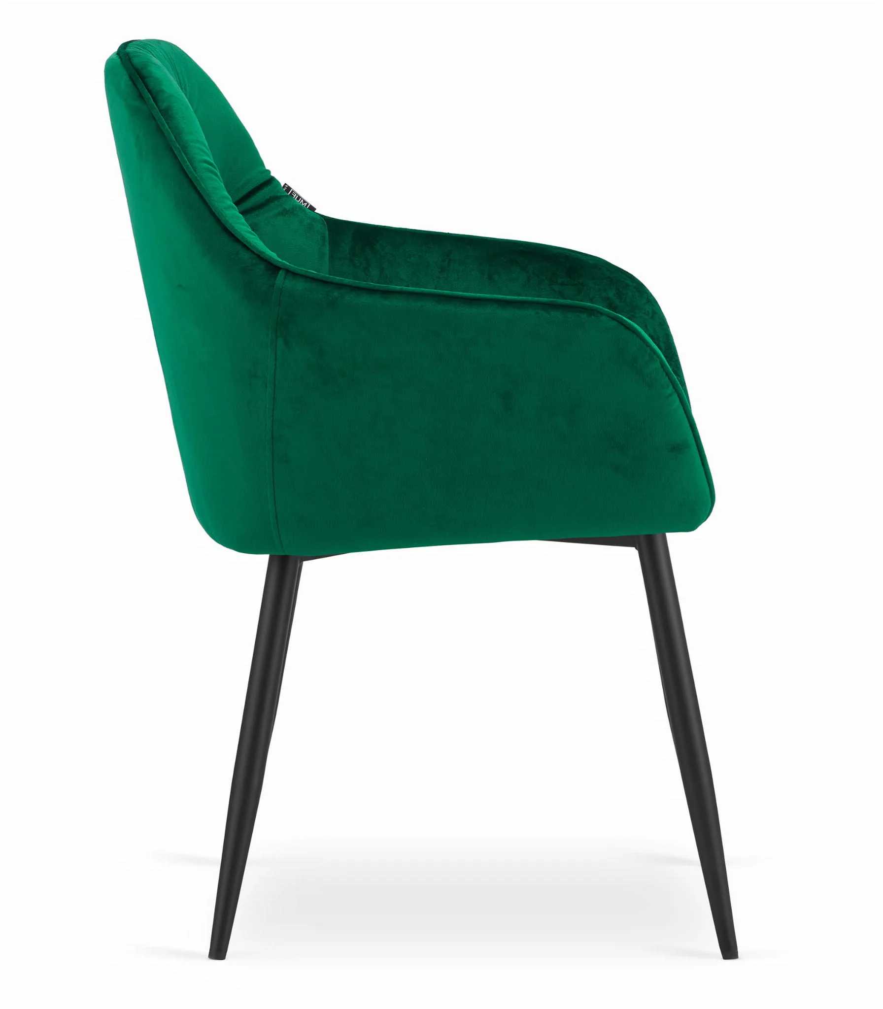 Krzesło FORIO aksamit ciemna zieleń nogi czarne