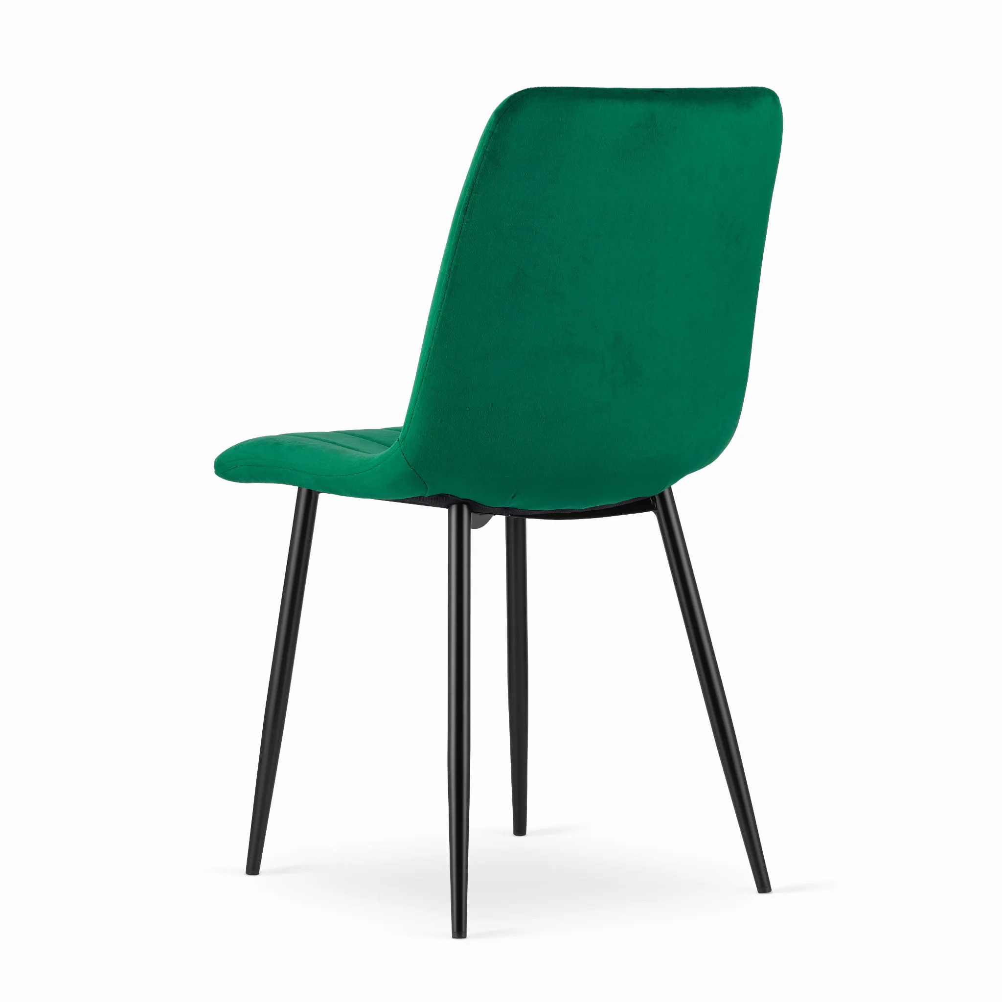 Krzesło LAVA aksamit ciemna zieleń nogi czarne